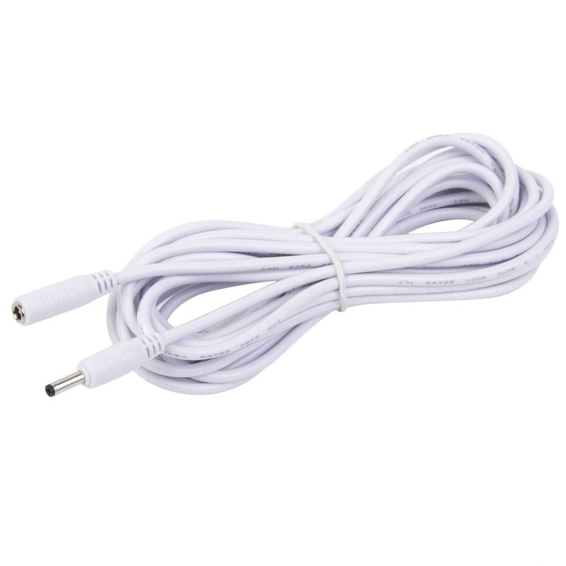 Xenocam Power Extension Cable 16.5ft 1.35mm x 3.5mm Compatible with 5V DC Adapter Cord for CCTV Security Camera IP Camera Standalone DVR(16.5ft DC 3.5mm Plug White) - Image 1